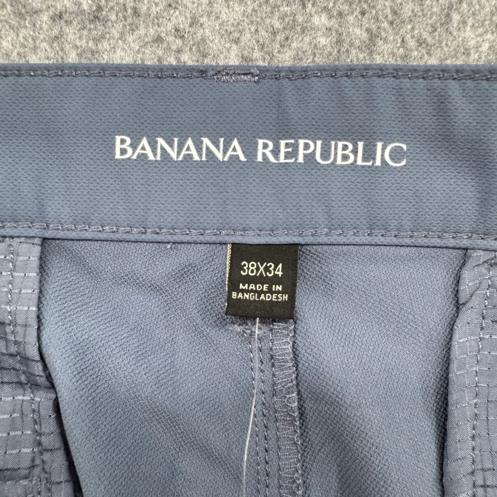 Banana Republic Chino Pants Mens 38x34 China Blue Performance Lightweight NWT